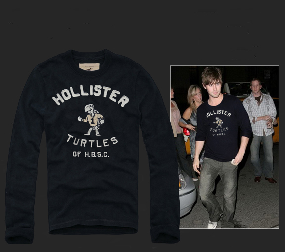 Hollister Hombres De Cuello Redondo Largo Remera HCO3803